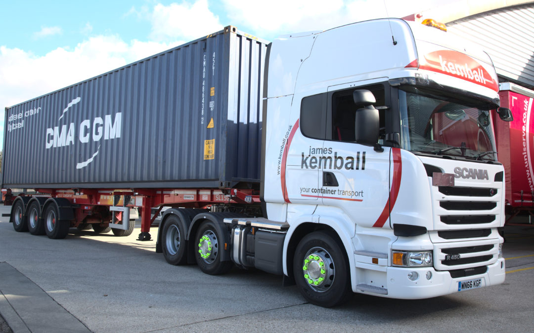 James Kemball Truck with loaded shipping container